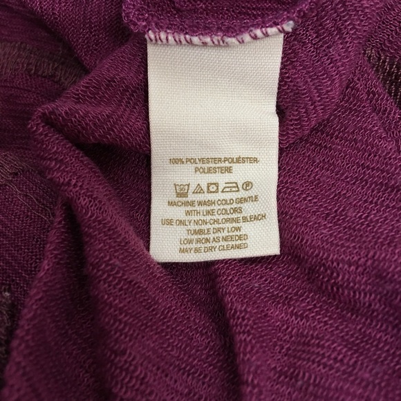 Free People Boho Long Sleeve Purple Top size XS - Picture 8 of 8